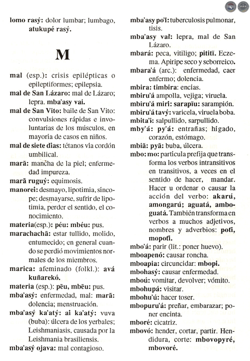 DICCIONARIO MÉDICO GUARANÍ – ESPAÑOL, 1997 - POR DIONISIO M. GONZÁLEZ TORRES